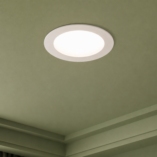 Spot LED AKTOBE, Ø16,8cm, 12W, Στρογγυλό, Ψυχρό φως, Λευκό, Μεταλλικό και Ακρυλικό