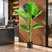 Τεχνητό φυτό Monstera Deliciosa Τύπου, 8 φύλλα, 140 cm, Πράσινο