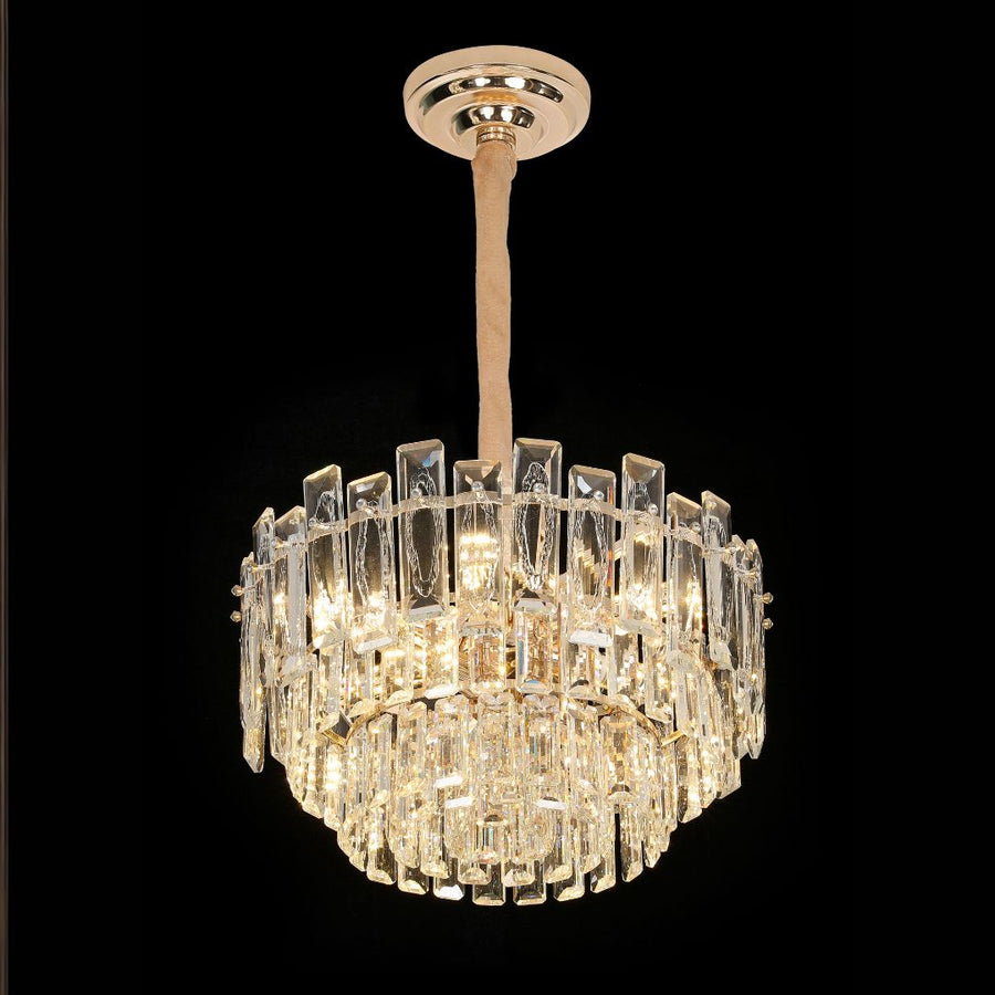 Crystal Chandelier FONTAINEBLEAU Eleganza, 9x E14, Διάμετρος 45cm, Χρυσό, Ρυθμιζόμενο Ύψος Crystal Chandeliers Προεπιλεγμένος τίτλος Alessandro Design