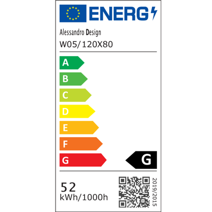 Ορθογώνιος καθρέφτης LED, 120x80cm, Eclat MotionGlow Marcello, Σύστημα αποθαμβώματος, Ρολόι & Θερμόμετρο, Καλλυντικός Μεγεθυντικός φακός, Dimable Marcello Mirrors Προεπιλεγμένος τίτλος Alessandro Design