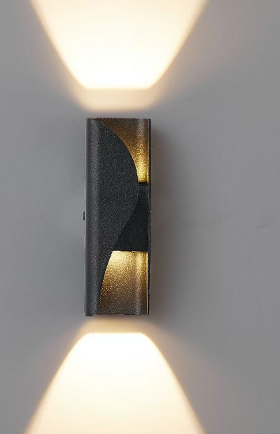 AX221 Φωτιστικό τοίχου LED εξωτερικού χώρου και εσωτερικού χώρου, 2 πηγές x 6W, μεταλλικό, μαύρο, 3000K Φώτα τοίχου εξωτερικού χώρου Προεπιλεγμένος τίτλος Alessandro Design