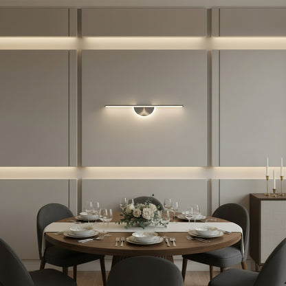 Διακοσμητικό LED φωτιστικό τοίχου BARAM, 21W, 60cm, Ζεστό / Ουδέτερο / Ψυχρό φως, Μαύρο, Μεταλλικό και Ακρυλικό