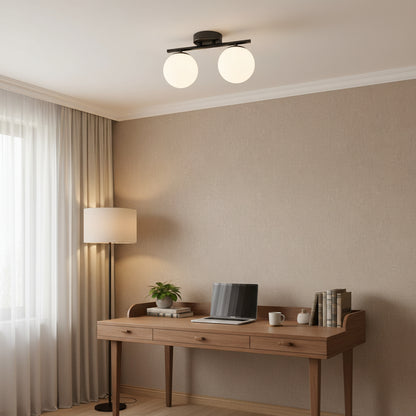 ORI LED και κρυστάλλινος πολυέλαιος, 30cm, 2xG9, Σφαίρες, Μαύρο