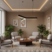 Κρεμαστός πολυέλαιος LED ANGLE, Ø72cm, 25W, Ρυθμιζόμενο ύψος, Cold Light 6000K, Μαύρο, Μεταλλικό και Ακρυλικό