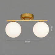 ORI LED και κρυστάλλινος πολυέλαιος, 30cm, 2xG9, Σφαίρες, Χρυσός