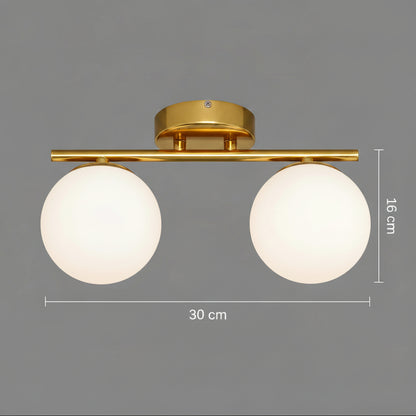 ORI LED και κρυστάλλινος πολυέλαιος, 30cm, 2xG9, Σφαίρες, Χρυσός