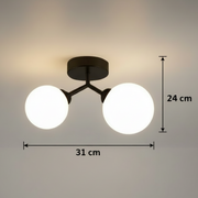 Κρυστάλλινος πολυέλαιος ORBS, 31cm, 2xG9, Globes, Μαύρο