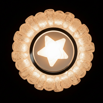 Πολυέλαιος STARR Petito LED, 21W, Διάμετρος 19cm, Ζεστό/Ουδέτερο/Ψυχρό φως, Λευκό, Μέταλλο και Κρύσταλλο