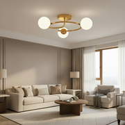 LED και κρυστάλλινος πολυέλαιος ORBIT, 66cm, 3xE27, Σφαίρες, Χρυσός