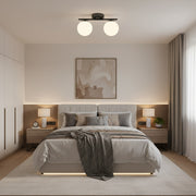 ORI LED και κρυστάλλινος πολυέλαιος, 30cm, 2xG9, Σφαίρες, Μαύρο