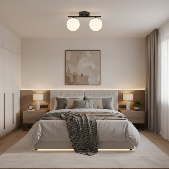 ORI LED και κρυστάλλινος πολυέλαιος, 30cm, 2xG9, Σφαίρες, Μαύρο