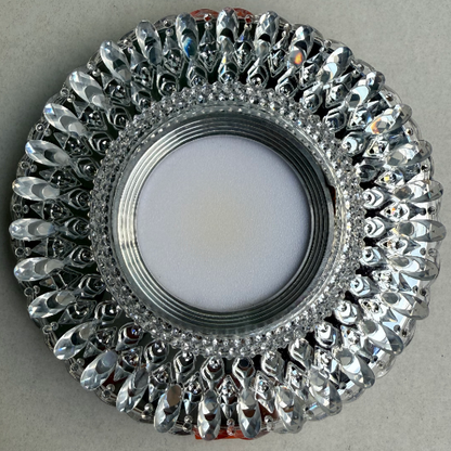 LED Spot ORBITA, 5W, Στρογγυλό, Cold Light + RGB, Λευκό, Ρητίνη και Γυαλί