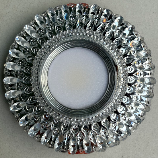 LED Spot ORBITA, 5W, Στρογγυλό, Cold Light + RGB, Λευκό, Ρητίνη και Γυαλί
