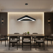 Κρεμαστός πολυέλαιος LED ANGLE, 60cm, 25W, Ρυθμιζόμενο ύψος, Ψυχρό φως, Μαύρο, Μεταλλικό και Ακρυλικό