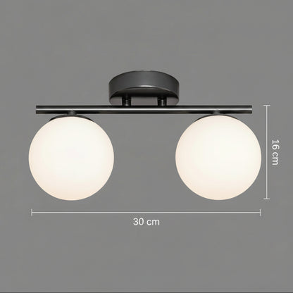 ORI LED και κρυστάλλινος πολυέλαιος, 30cm, 2xG9, Σφαίρες, Μαύρο