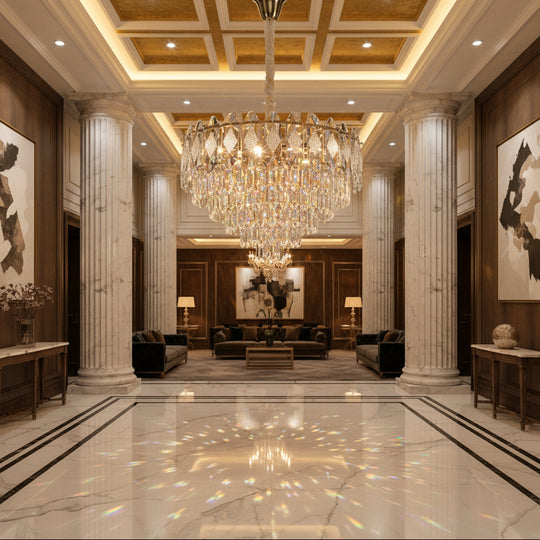 VELVET Crystal Chandelier Eleganza, 12xE14, D60 cm, Χρυσό, Ρυθμιζόμενο Ύψος, Μέταλλο και Κρύσταλλο