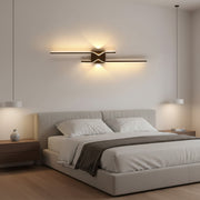 FENG Διακοσμητικό φωτιστικό τοίχου LED, 19W, 60cm, Ζεστό / Ουδέτερο / Ψυχρό φως, Μαύρο, Μεταλλικό και Ακρυλικό