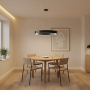 Κρεμαστός πολυέλαιος LED ANGLE, D52cm, 25W, Ρυθμιζόμενο ύψος, Ψυχρό φως, Μαύρο, Μεταλλικό και Ακρυλικό