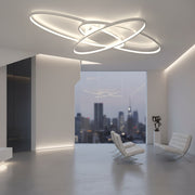 Πολυέλαιος LED με τηλεχειριστήριο COSMEE 84W, 3 πέταλα, κρύο/θερμό/ουδέτερο φως, ρυθμιζόμενο, λευκό, μέταλλο και ακρυλικό