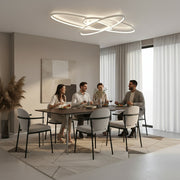 Πολυέλαιος LED με τηλεχειριστήριο COSMEE 84W, 3 πέταλα, κρύο/θερμό/ουδέτερο φως, ρυθμιζόμενο, λευκό, μέταλλο και ακρυλικό