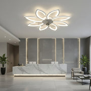 Πολυέλαιος LED ANEMO Fan με Τηλεχειριστήριο, 48W, D87cm, Κρύο/Ουδέτερο/Ζεστό φως, Λευκό