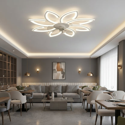 Πολυέλαιος LED ANEMO Fan με Τηλεχειριστήριο, 48W, D87cm, Κρύο/Ουδέτερο/Ζεστό φως, Λευκό