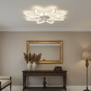 Πολυέλαιος LED ANEMO Fan με Τηλεχειριστήριο, 48W, D87cm, Κρύο/Ουδέτερο/Ζεστό φως, Λευκό