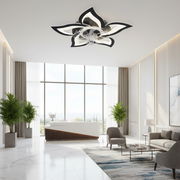 Πολυέλαιος LED ANEMO Fan με Τηλεχειριστήριο, 49W, D85cm, Κρύο/Ουδέτερο/Ζεστό φως, Μαύρο