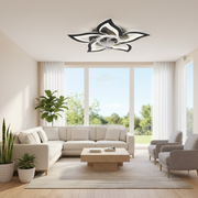 Πολυέλαιος LED ANEMO Fan με Τηλεχειριστήριο, 49W, D85cm, Κρύο/Ουδέτερο/Ζεστό φως, Μαύρο