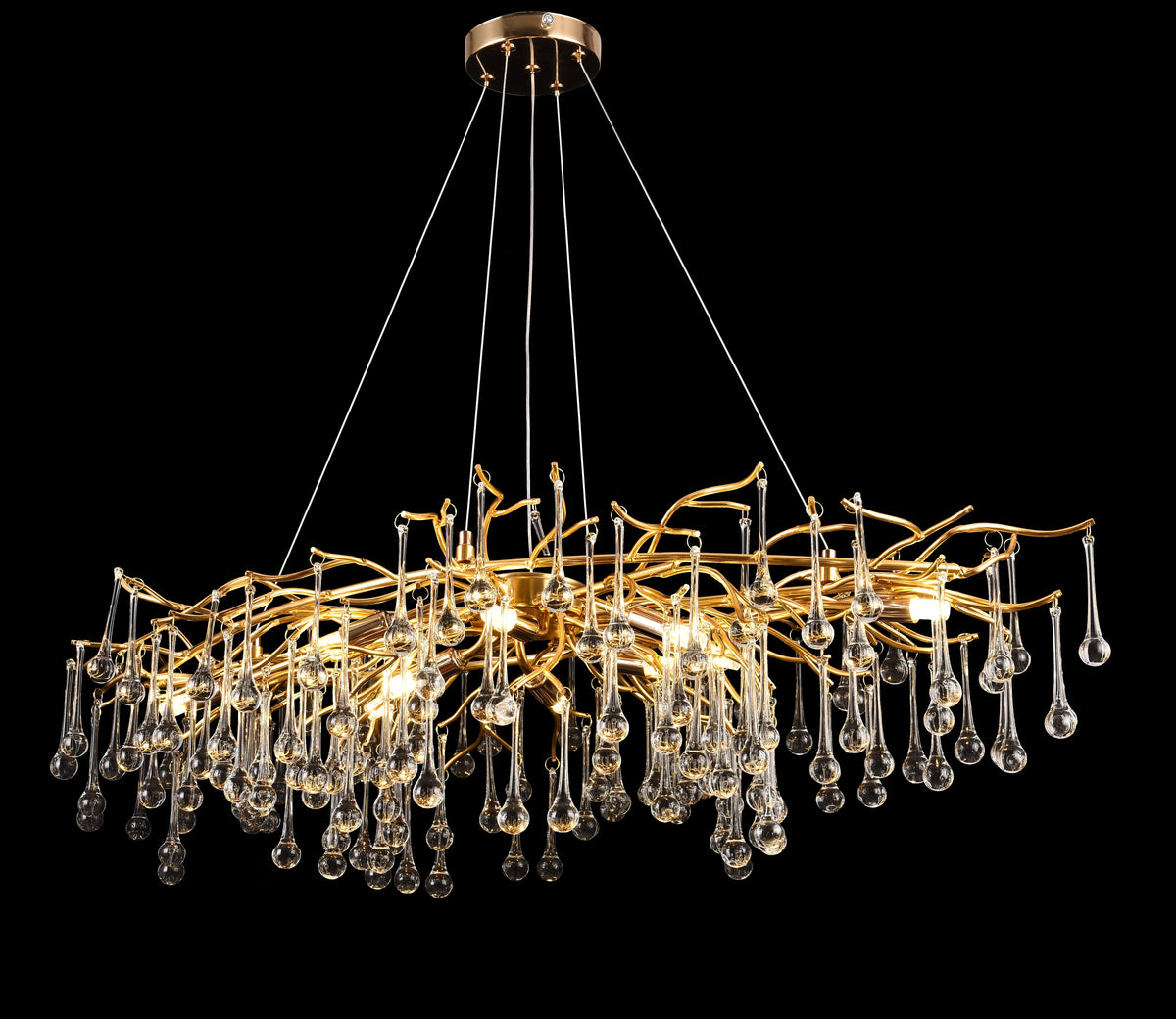 Crystal Chandelier NEBULA Imperio, 10x G9, Gold, 97cm Crystal Chandeliers Προεπιλεγμένος τίτλος Alessandro Design