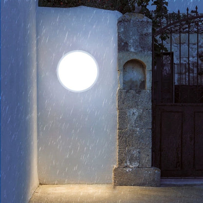 Φωτιστικό τοίχου LED εξωτερικού χώρου AX310/162WH, Warm Light 3000K, Διάμετρος 16,2cm, IP65, Λευκό εξωτερικό φωτιστικό τοίχου Προεπιλεγμένος τίτλος Alessandro Design