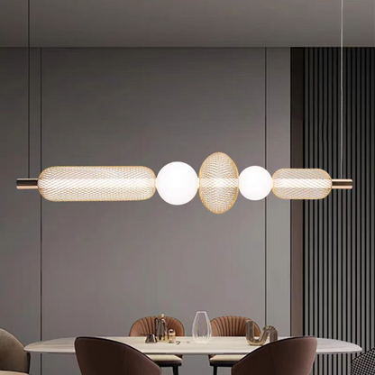 Κρεμαστός πολυέλαιος LED LM551/5GD, 27W, Light 3000/4000/6000K, Χρυσός, Ρυθμιζόμενο ύψος Μοντέρνοι Πολυέλαιοι Προεπιλεγμένος τίτλος Alessandro Design