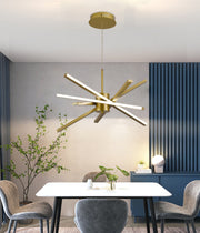Πολυέλαιος LED με Τηλεχειριστήριο LT176/5GD, 69W, 5 Στοιχεία, Κρύο/Ζεστό/Ουδέτερο φως 3000K/4000K/6000K, Ρυθμιζόμενο, Χρυσό, Ρυθμιζόμενο ύψος, Μεταλλικοί και Ακρυλικοί πολυέλαιοι LED με Τηλεχειριστήριο Προεπιλεγμένη σχεδίαση Τίτλος A