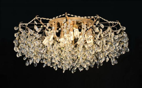GLOWRIA Regalis Crystal Chandelier, 10x E14, Diameter 80cm, Gold Crystal Chandeliers Προεπιλεγμένος τίτλος Alessandro Design