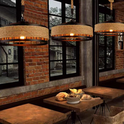 Vintage Chandelier LV300/300BK, 1xE27, Rustic Barn, String and Metal, 30cm, Brown Vintage Chandeliers Προεπιλεγμένος τίτλος Alessandro Design