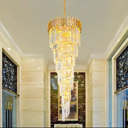 Crystal Chandelier CC110/600x1800GD, 28xE14, Διάμετρος 60cm, Ύψος 180cm, Γυαλιστερό χρυσό, Ρυθμιζόμενο ύψος, Κομψή σχεδίαση Crystal Chandeliers Προεπιλεγμένος τίτλος Alessandro Design