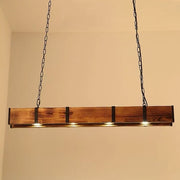 Vintage LED Chandelier LV565/4, 12W, 3000K, Rustic Barn, Wood and Metal, 100cm, Yellow Vintage Chandeliers Προεπιλεγμένος τίτλος Alessandro Design
