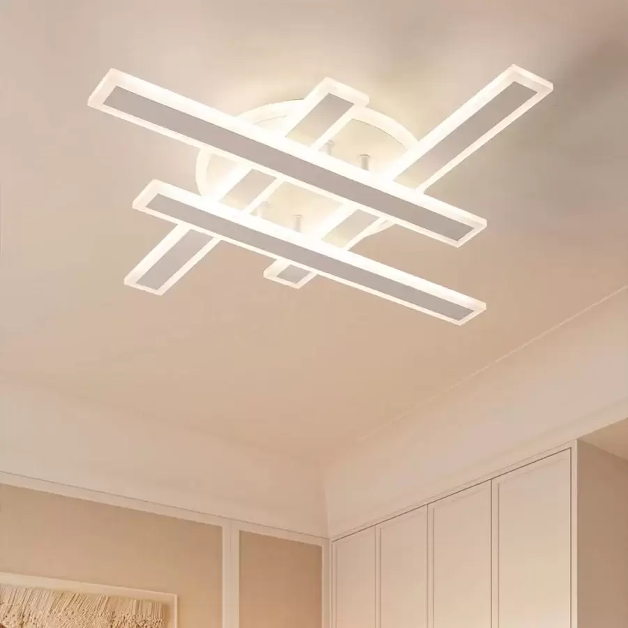 Πολυέλαιος LED με Τηλεχειριστήριο ZYRON Magno, 79W, 46x5,5x7,5, Κρύο/Ζεστό/Ουδέτερο φως, Ρυθμιζόμενο, Λευκό, Μεταλλικό, Πολυέλαιοι LED Plexiglas με Τηλεχειριστήριο Προεπιλεγμένος τίτλος Alessandro Design