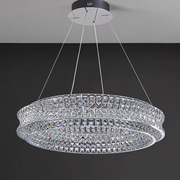 Πολυέλαιος LED με τηλεχειριστήριο, LLC160/500CH, κρύσταλλο και μέταλλο, 54W, 1 κύκλος, με δυνατότητα ρύθμισης ρύθμισης ύψους, κρύο/θερμό/ουδέτερο φως, πολυέλαιοι φωτισμού LED με τηλεχειριστήριο Προεπιλεγμένος τίτλος Alessandro Design