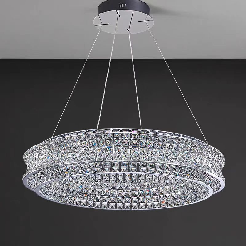 Πολυέλαιος LED με τηλεχειριστήριο, LLC160/500CH, κρύσταλλο και μέταλλο, 54W, 1 κύκλος, με δυνατότητα ρύθμισης ρύθμισης ύψους, κρύο/θερμό/ουδέτερο φως, πολυέλαιοι φωτισμού LED με τηλεχειριστήριο Προεπιλεγμένος τίτλος Alessandro Design