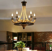 Vintage Hanging Chandelier, LV581/6BK, 6xG9 Brown, Metal and String Vintage Chandeliers Προεπιλεγμένος τίτλος Alessandro Design