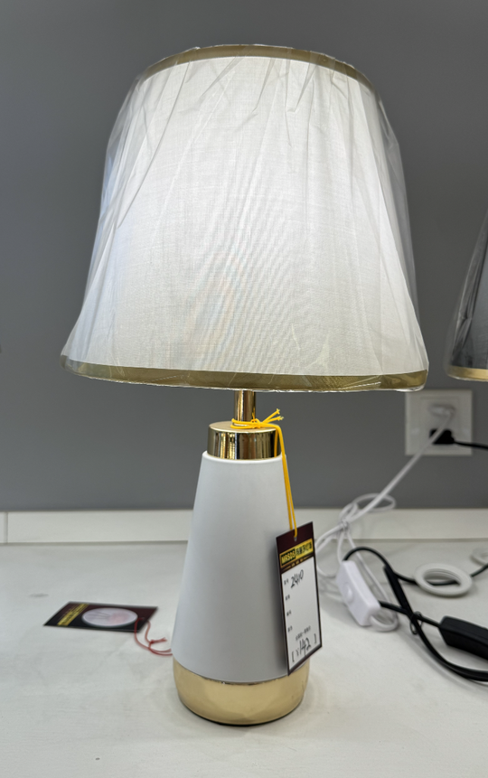 Λάμπα VZ210WH, 1x E27, Metal and Textile, White and Gold Lamps & Lamps Προεπιλεγμένος τίτλος Alessandro Design