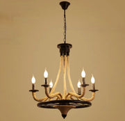 Vintage Hanging Chandelier, LV581/6BK, 6xG9 Brown, Metal and String Vintage Chandeliers Προεπιλεγμένος τίτλος Alessandro Design