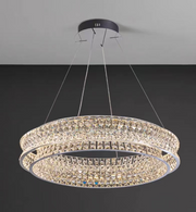 Πολυέλαιος LED με τηλεχειριστήριο, LLC160/500CH, κρύσταλλο και μέταλλο, 54W, 1 κύκλος, με δυνατότητα ρύθμισης ρύθμισης ύψους, κρύο/θερμό/ουδέτερο φως, πολυέλαιοι φωτισμού LED με τηλεχειριστήριο Προεπιλεγμένος τίτλος Alessandro Design