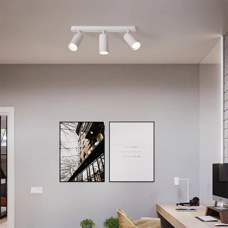 Joom Chandelier with Linear Projector 3XGU10 White LED Chandeliers Προεπιλεγμένος τίτλος Alessandro Design