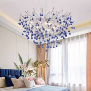 Crystal Chandelier CC335/600CH, 9x G9, Chrome and Blue Crystals, 60cm, Ρυθμιζόμενο ύψος Crystal Chandeliers Προεπιλεγμένος τίτλος Alessandro Design