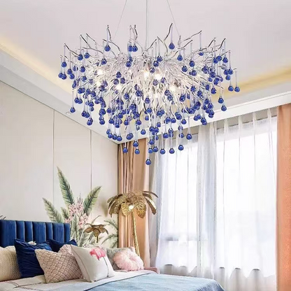 Crystal Chandelier CC335/600CH, 9x G9, Chrome and Blue Crystals, 60cm, Ρυθμιζόμενο ύψος Crystal Chandeliers Προεπιλεγμένος τίτλος Alessandro Design