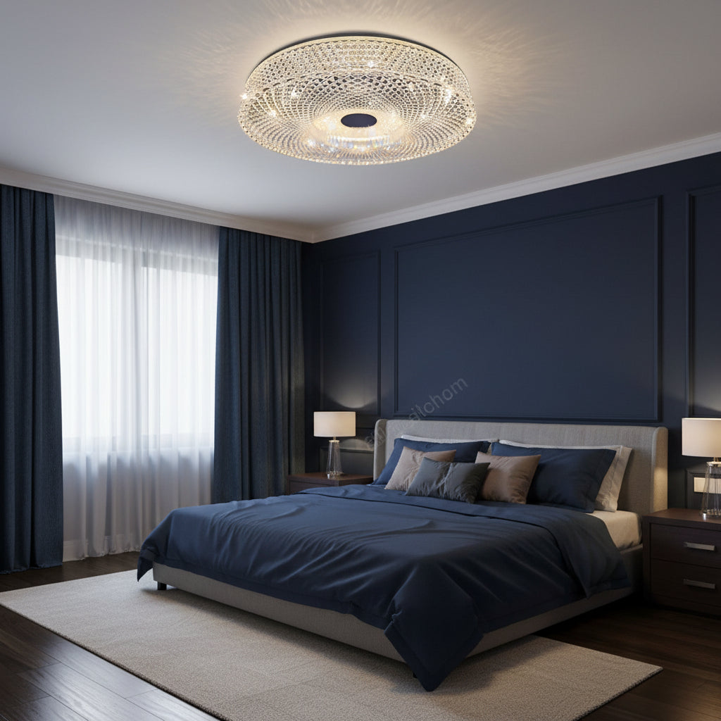 Πολυέλαιος LED RADIAN Eleganza, 38,9 W, Διάμετρος 48,5 cm, Ζεστό/Ουδέτερο/Ψυχρό φως, Λευκός πολυέλαιος LED Προεπιλεγμένος τίτλος Alessandro Design