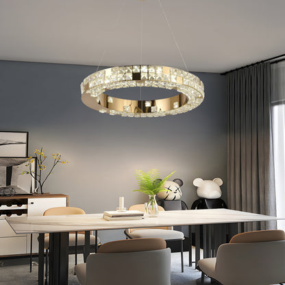 Πολυέλαιος LED με Τηλεχειριστήριο, LLC135/1GD, κρύσταλλο και μέταλλο, 29W, 1 κύκλος, ρυθμιζόμενο, ρυθμιζόμενο ύψος, κρύο/θερμό/ουδέτερο φως, πολυέλαιοι φωτισμού LED με τηλεχειριστήριο Προεπιλεγμένος τίτλος Alessandro Design