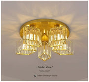 Modern Classic Chandelier Sasha, LC117/5GD, 5x E27, Metal and Crystal, Gold, Lampshade Classic Chandeliers Προεπιλεγμένος τίτλος Alessandro Design